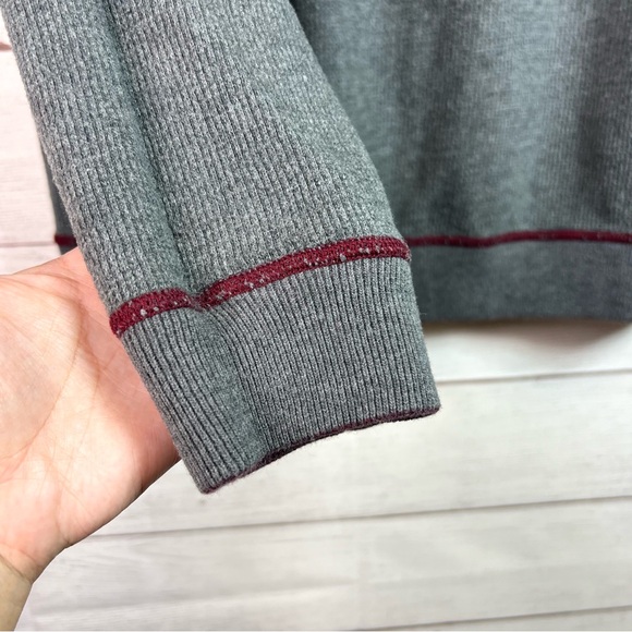 Tommy Bahama Mens Reversible Gray Red Long Sleeve Mock Neck Sweater Size S - Picture 7 of 11